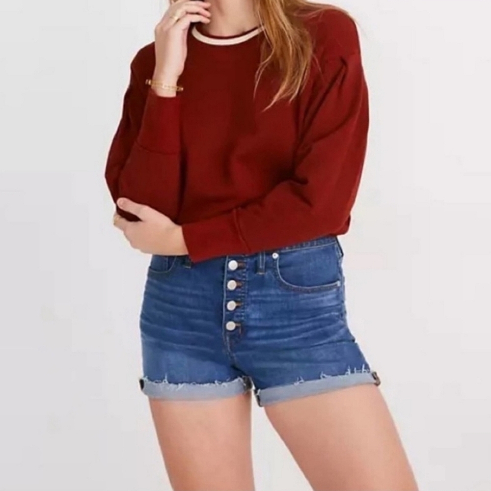 Madewell High Rise Denim Shorts in Derby Wash